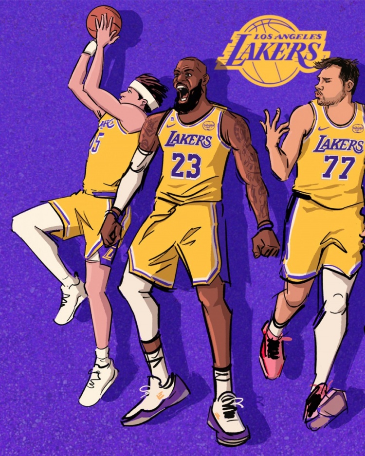 湖人发布季后赛漫画海报 官推配文冲锋时刻