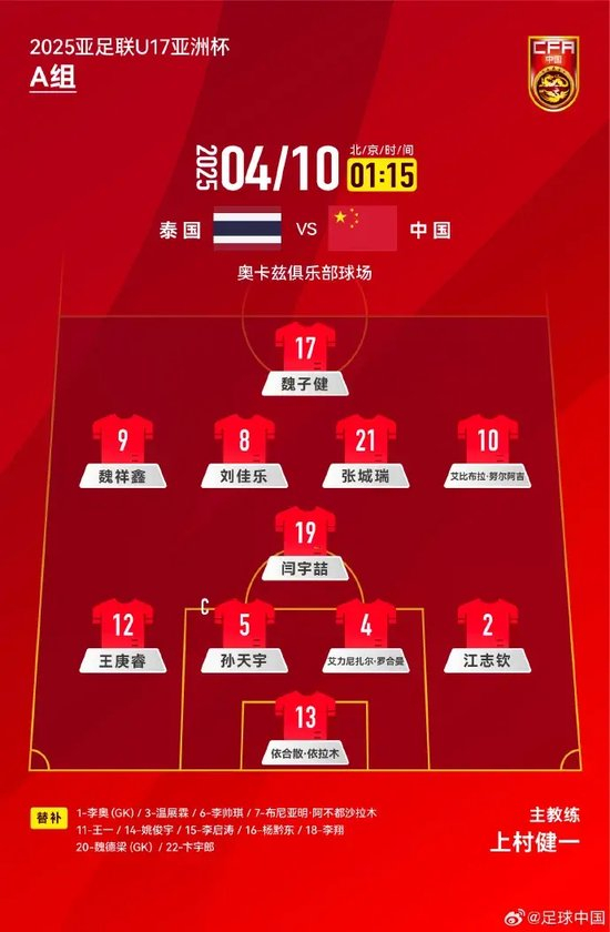 布尼亚明传射建功 国少2-0泰国仍以A组第三出局